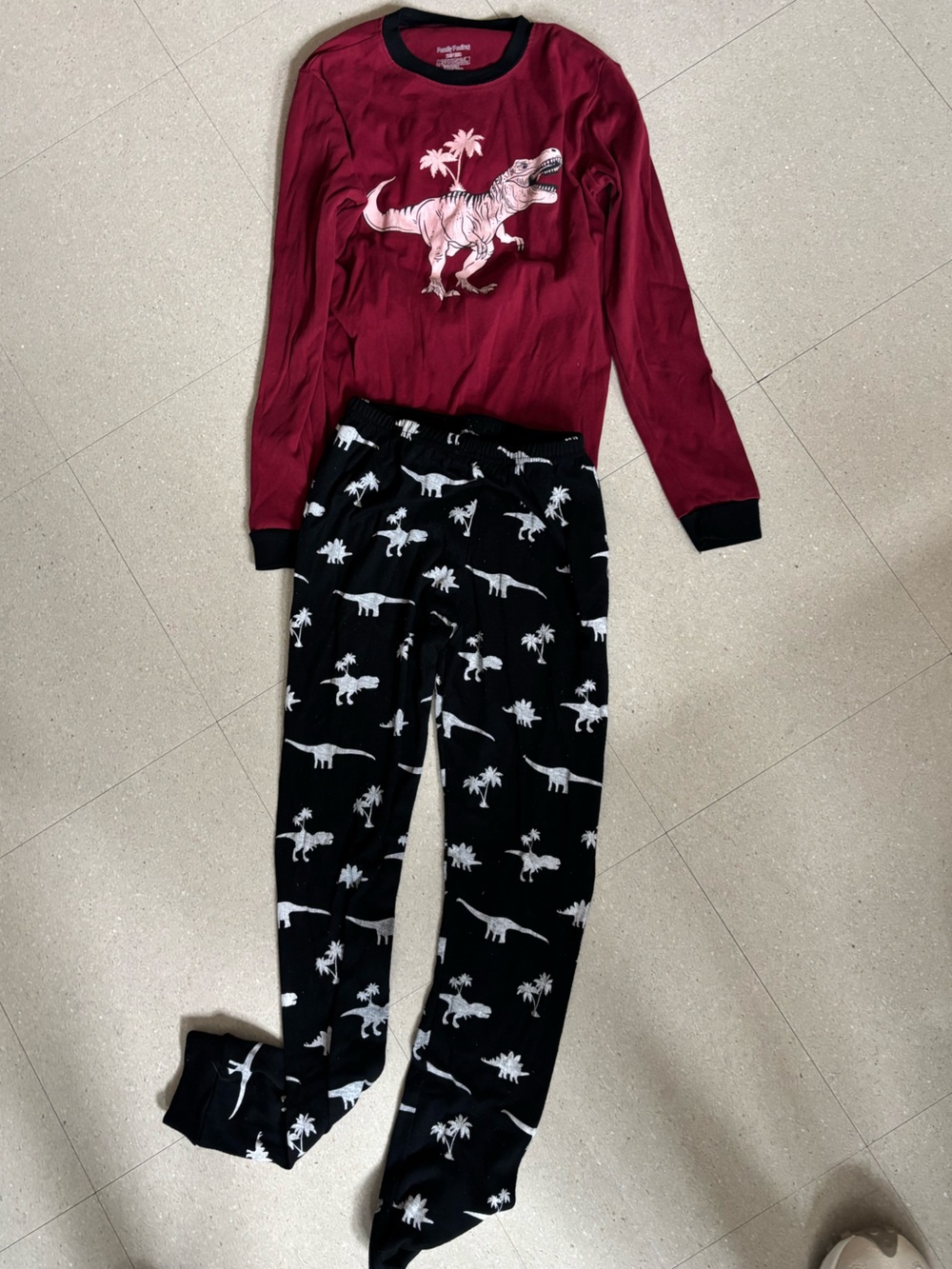 Kids Black Dino Print Jogger Pants